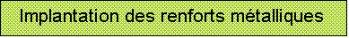 Zone de Texte: Implantation des renforts mtalliques


